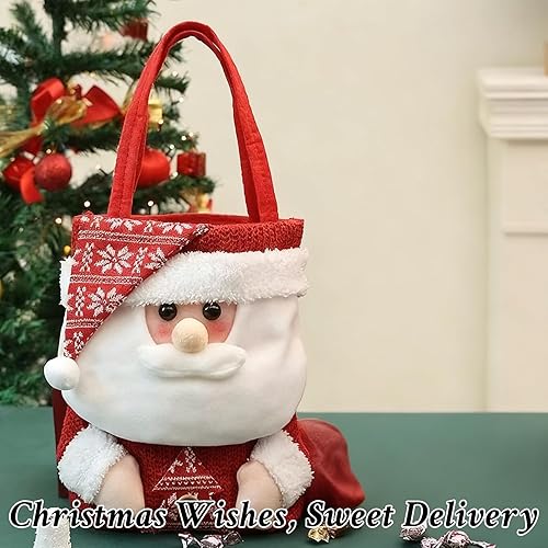 Miniatura 7 de Bolsa de regalo para decoración de árbol de Navidad, Papá Noel, dulces de fiesta de Navidad y caja de regalo, chimenea y decoración del hogar