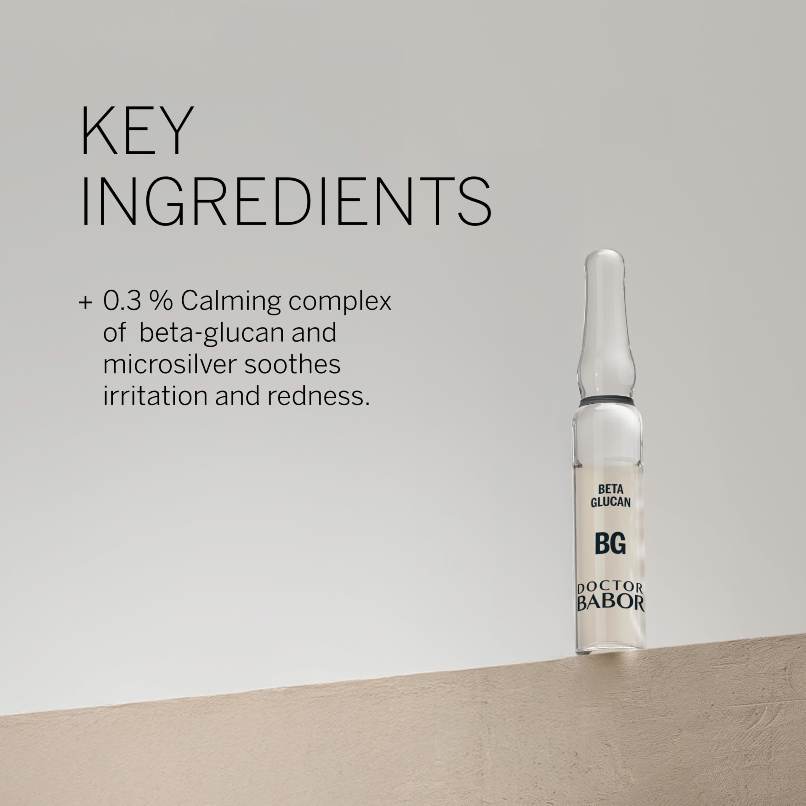 Doctor BABOR Instant Soothing Ampoule Serum Concentration | Ampoules for the Face | Immediate Soothing & Anti-Redness | For Sensitive and Stressed Skin | Beta Glucan | Vegan | 7 x 2 ml