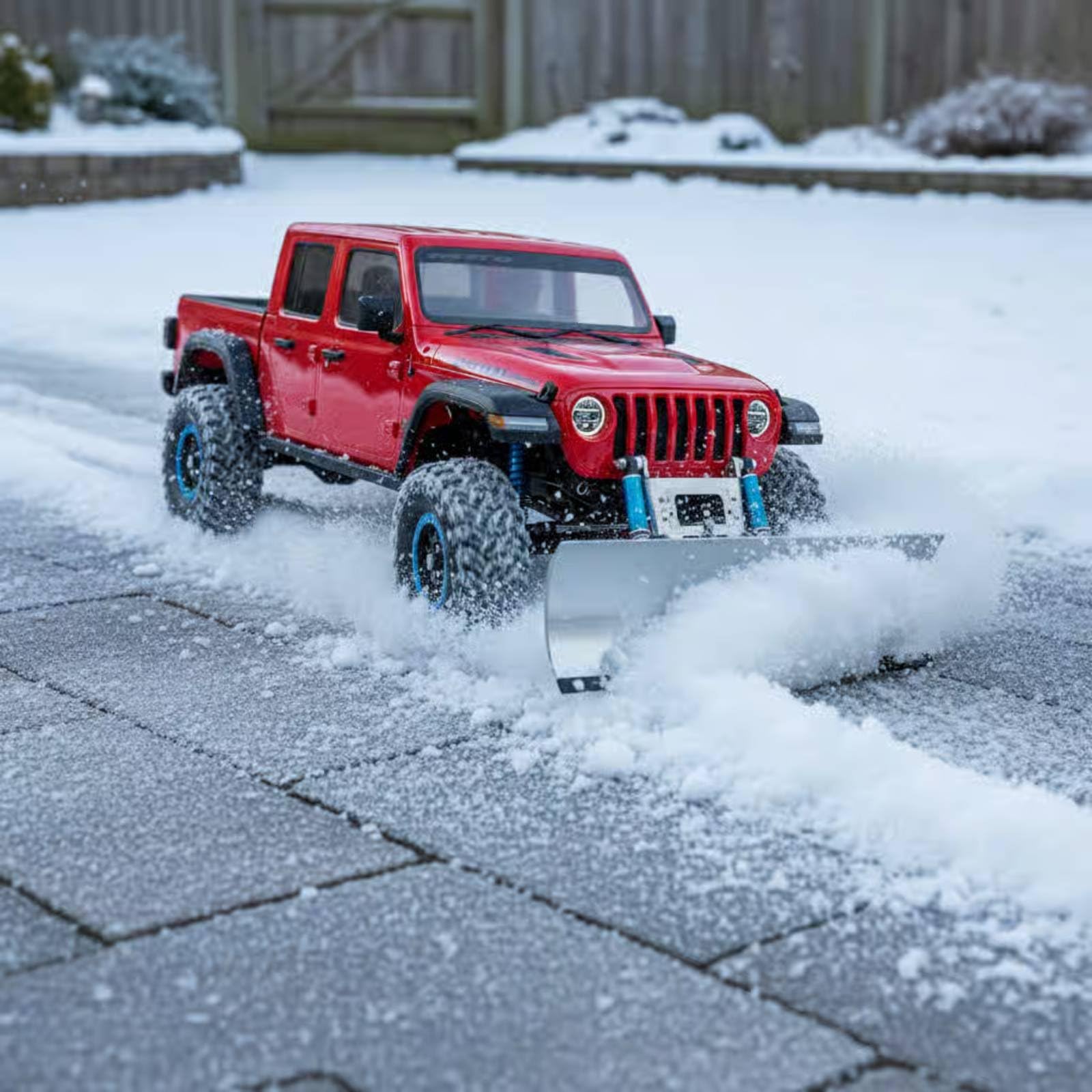 Pala de Nieve para Crawler RC de Metal con Espaciado Regulable y Fácil Instalación para Aficionados al Modelismo Diversión en Nieve Juegos de Arena Estilo Todoterreno, Plateado
