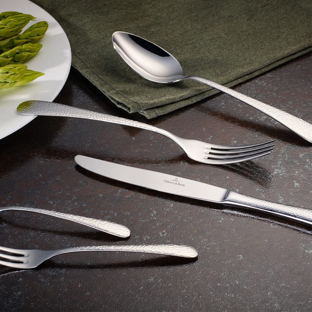Villeroy & Boch - Leandra Besteckset 30tlg. Platin, Spülmaschinenfest, Besteck Silber, Tafelbesteck, Besteck Set 6 Personen, Edelstahl