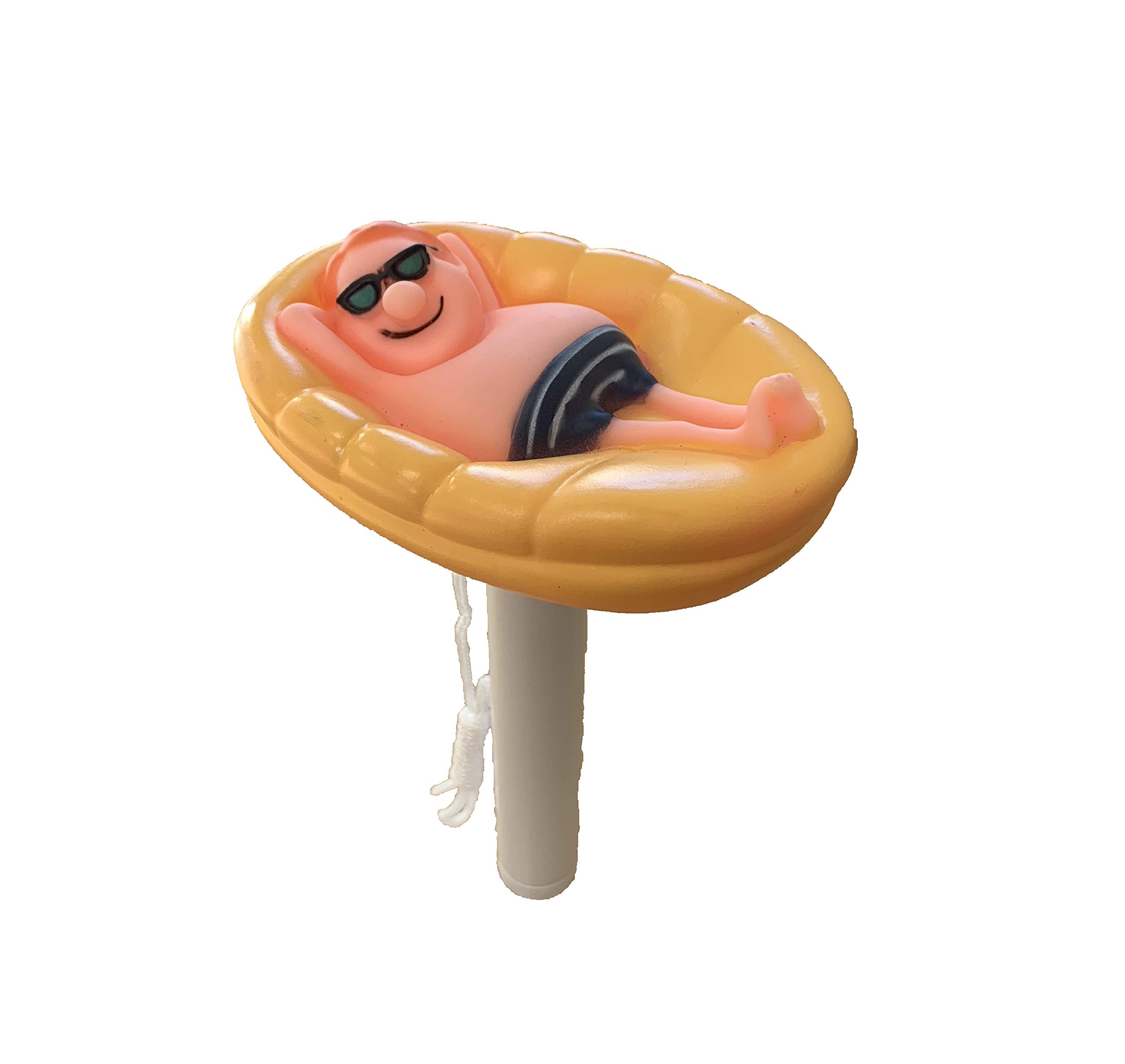 Happy Hot Tubs Yellow Relaxed Man Floating Thermometer For Swimming Pools Hot Tubs Ponds Tub Pool