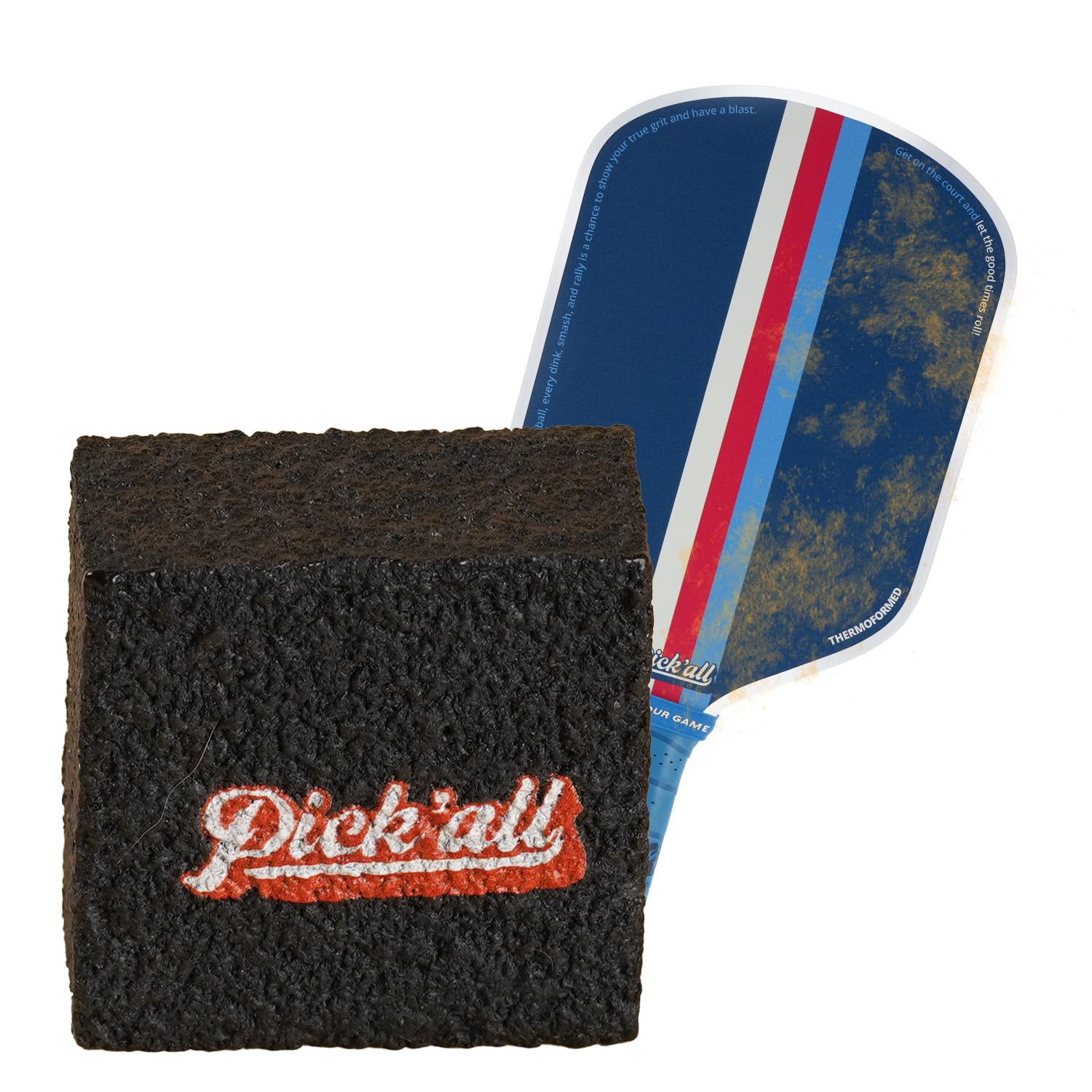 PICK’ALL Pickleball Paddle Eraser - Premium Pickle Ball Racket Rubber Cleaner for Carbon Fiber and Fiberglass Surfaces - Remove Dirt, Sweat and Ball Residue Paddle Types - Black-image-21
