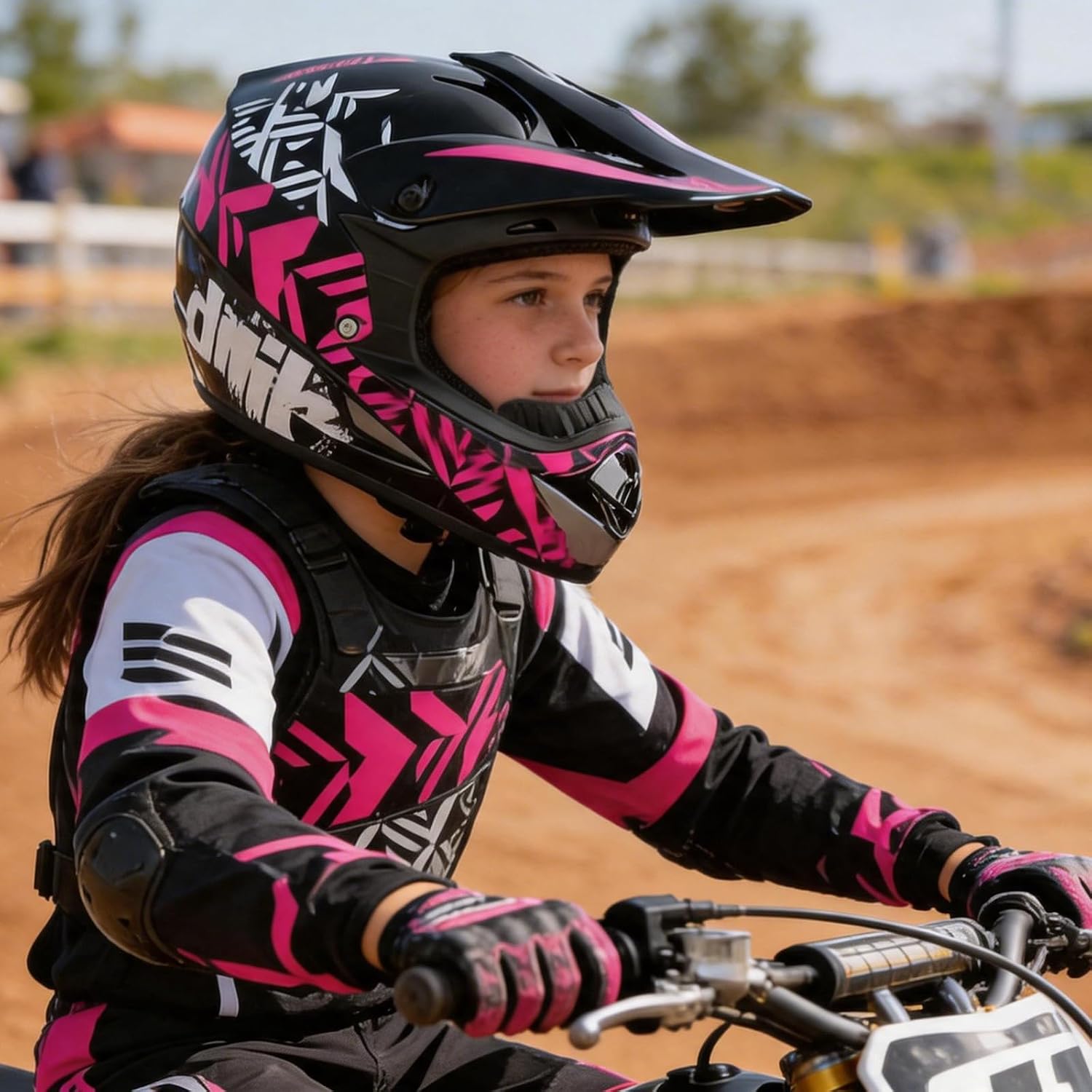 Youth Dirt Bike Helmets Kids Motocross, ATV, BMX, Four Wheeler Mountain Bike, Off-Road Motorcycle Helmet with Goggles, Gloves, Face Shield for Boys Girls - DOT Approved