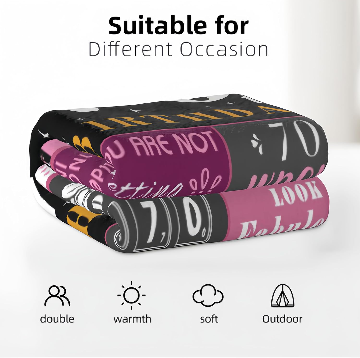 70th Birthday Gifts for Women, 70th Birthday Gifts Blanket 60"x50"