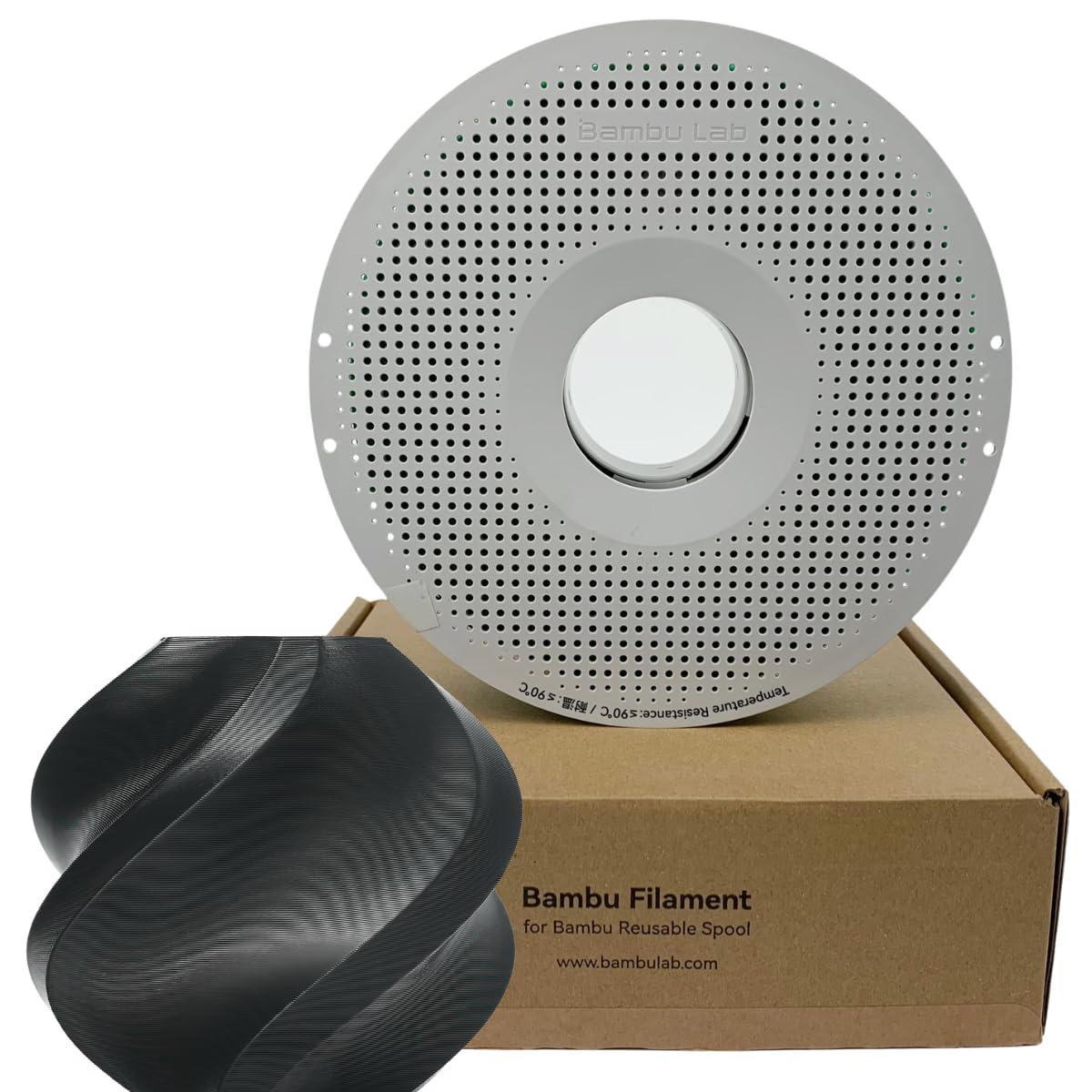 Bambu Lab TPU 90A Black (With Spool), 1.75mm, 1KG