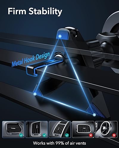 Miniatura 5 de ESR Soporte magnético para teléfono MagSafe (HaloLock), soporte magnético para teléfono para automóvil, ventilación de airetablero de instrumentos