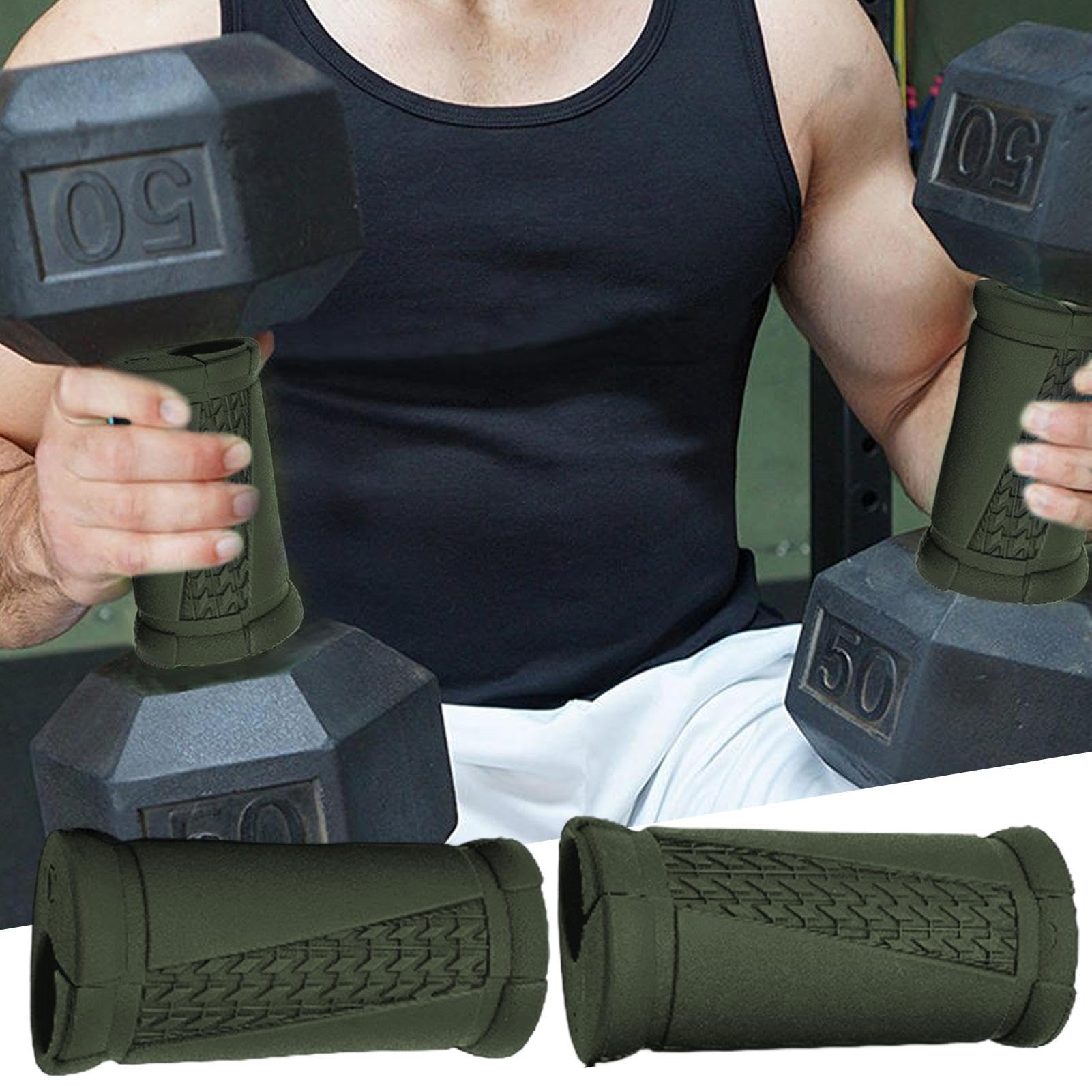 Fat Grips - 1 Paio di impugnature per Manubrio, Adattatore per bilanciere, Palestra, Allenamento di, Gomiti, Polsi, Braccia, bicipiti, tricipiti, Donne e Uomini