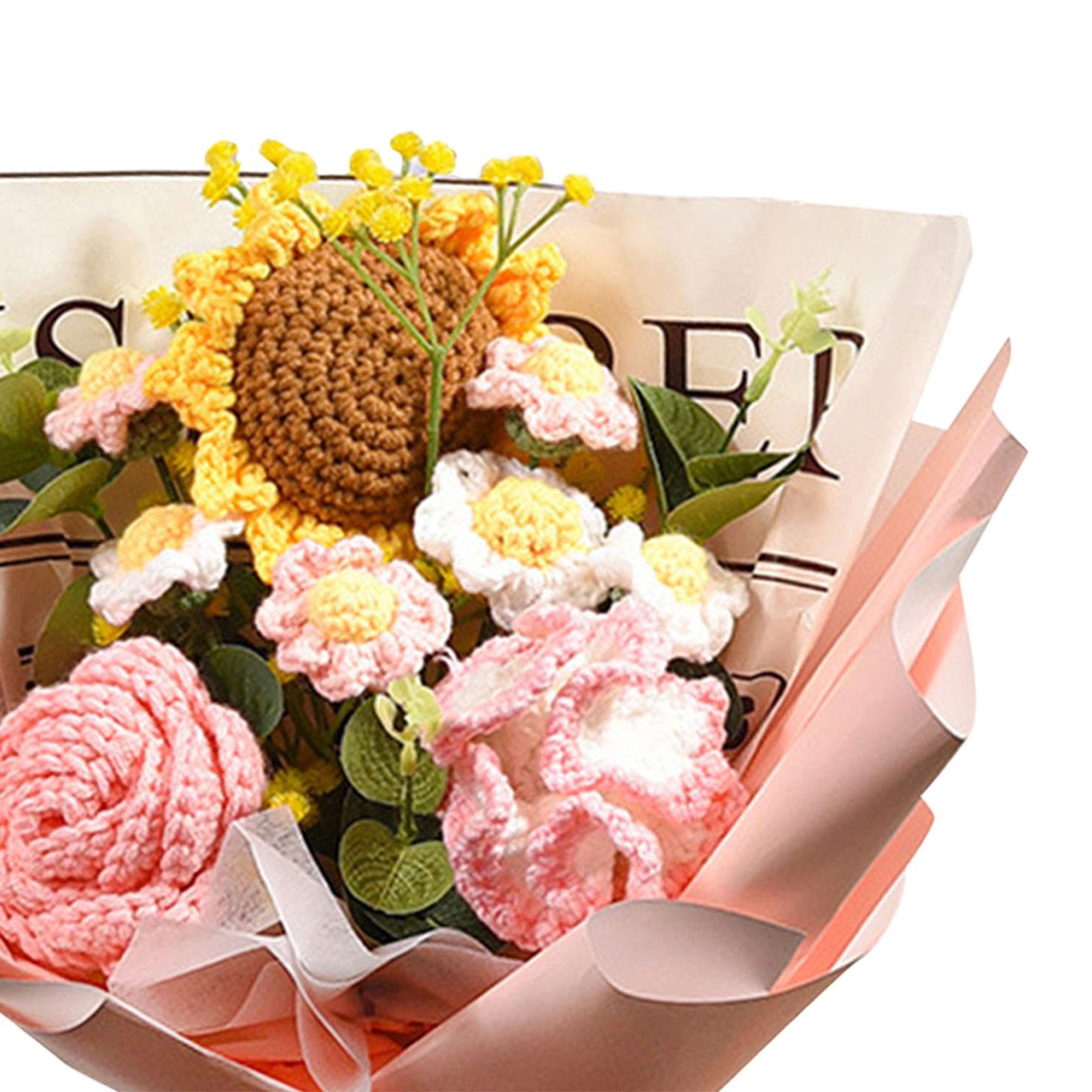 Amazon.co.jp: Simhoa かぎ針編みの花のギフトブーケ