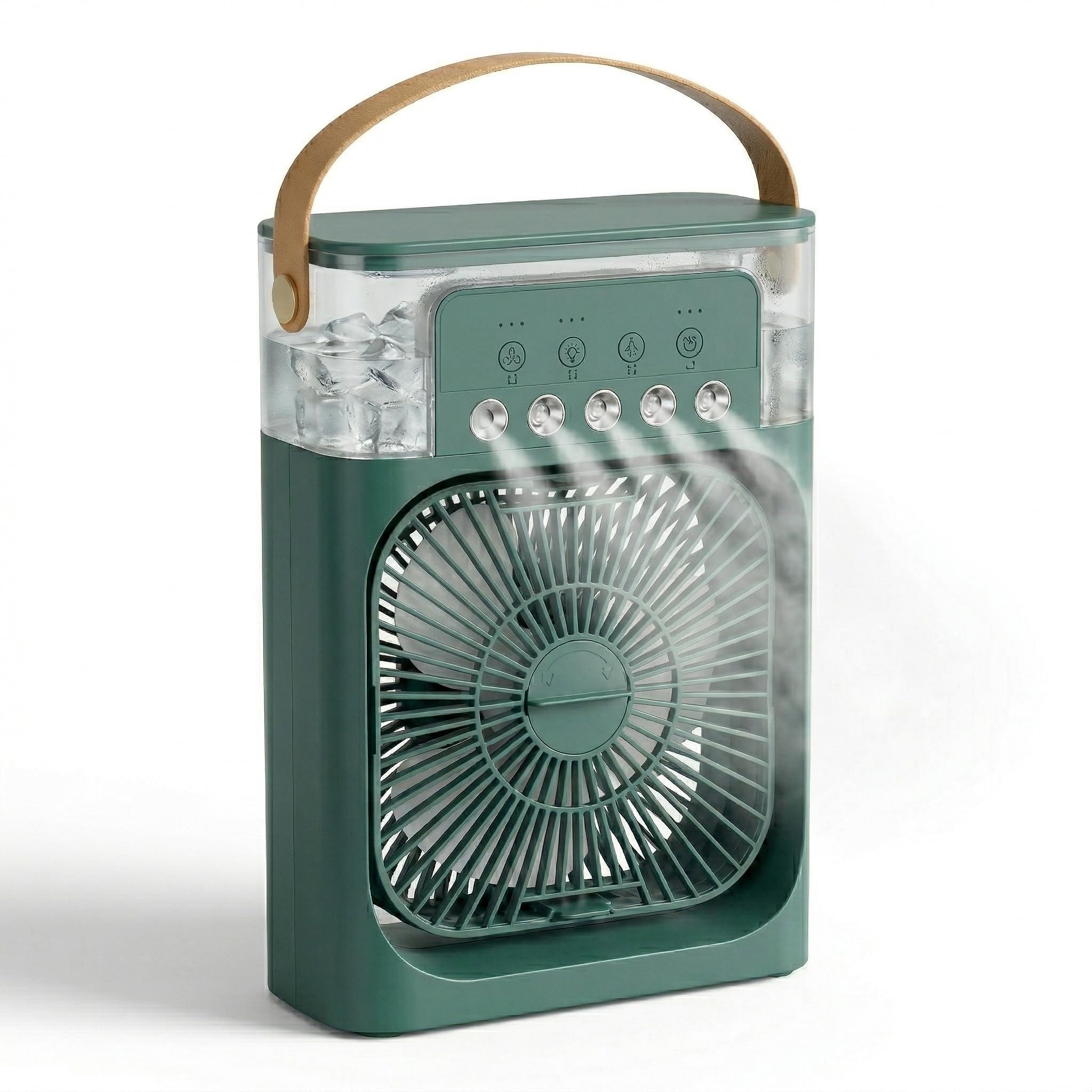 Air Cooler Mini Cooling Fan with Mist Spray Non Rechargable, 3-in-1 Air Cooler Humidifier Purifier, Adjustable Speeds Modes, Timer Function, LED Light, Easy Refill Water Tank-image-41
