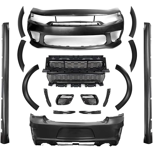 Complete Front & Rear Bumper Widebody Set Fit For 2015-2023 Charger
