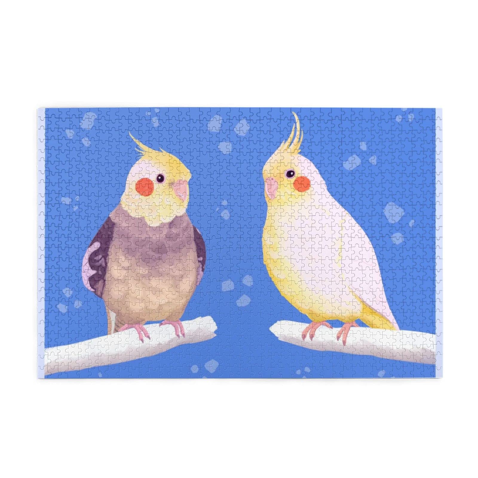 Amazon.co.jp: 1000ピース ジグソーパズル 二匹のオカメインコ 大人用