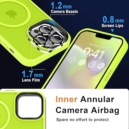 Vista 60 de MOCCA - Funda magnética resistente para iPhone 11 de 6.1 pulgadas, compatible con MagSafe, protector de pantalla de vidrio + protector de lente