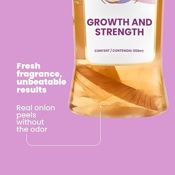 ANYELUZ Onion Shampoo Natural, Odorless Formula, Reduces Oil, Ideal for All Hair Types, Salt and Paraben Free