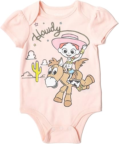 Vista 3 de Disney Pixar Toy Story - Conjunto de traje de 3 piezas para bebé niña con pantalones y diadema de Minnie Mouse de Rey León, recién nacido a bebé