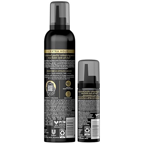 Miniatura 2 de Tresemme - Juego de mousse para el cabello Tres Two Hair Mousse Extra Hold + Tresemme Hair Mousse Extra Hold Mousse de tamaño de viaje, productos