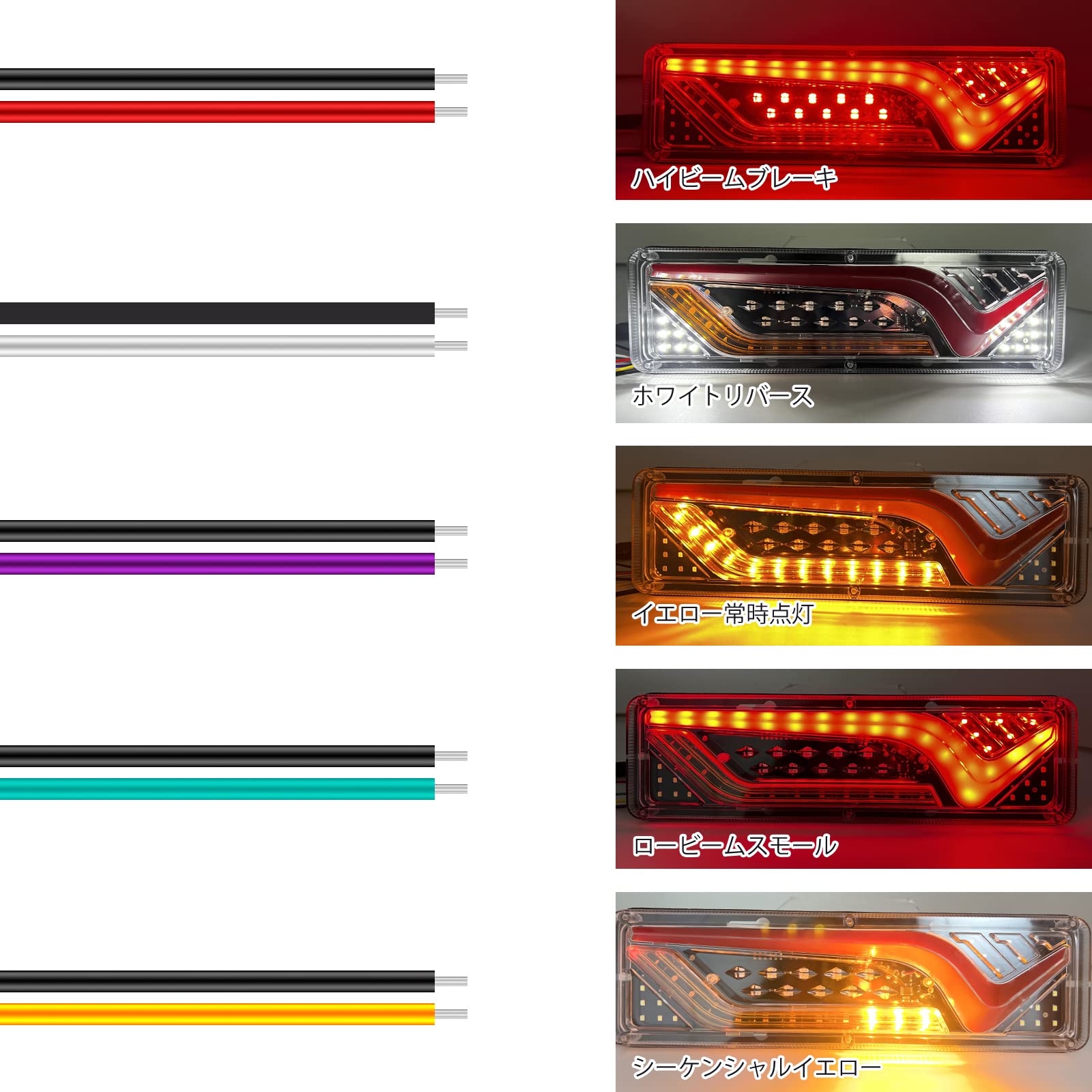 Amazon | Aoling トラック テールランプ 24V 赤ハイロー ブレーキ