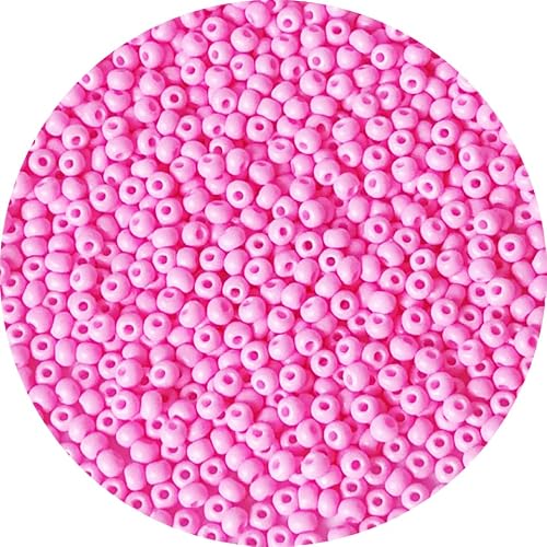 Bala&Fillic Pink Color 3mm Seed Beads About 4000pcs/100gms, 8/0 Glass Seed Beads for Jewelry Makings