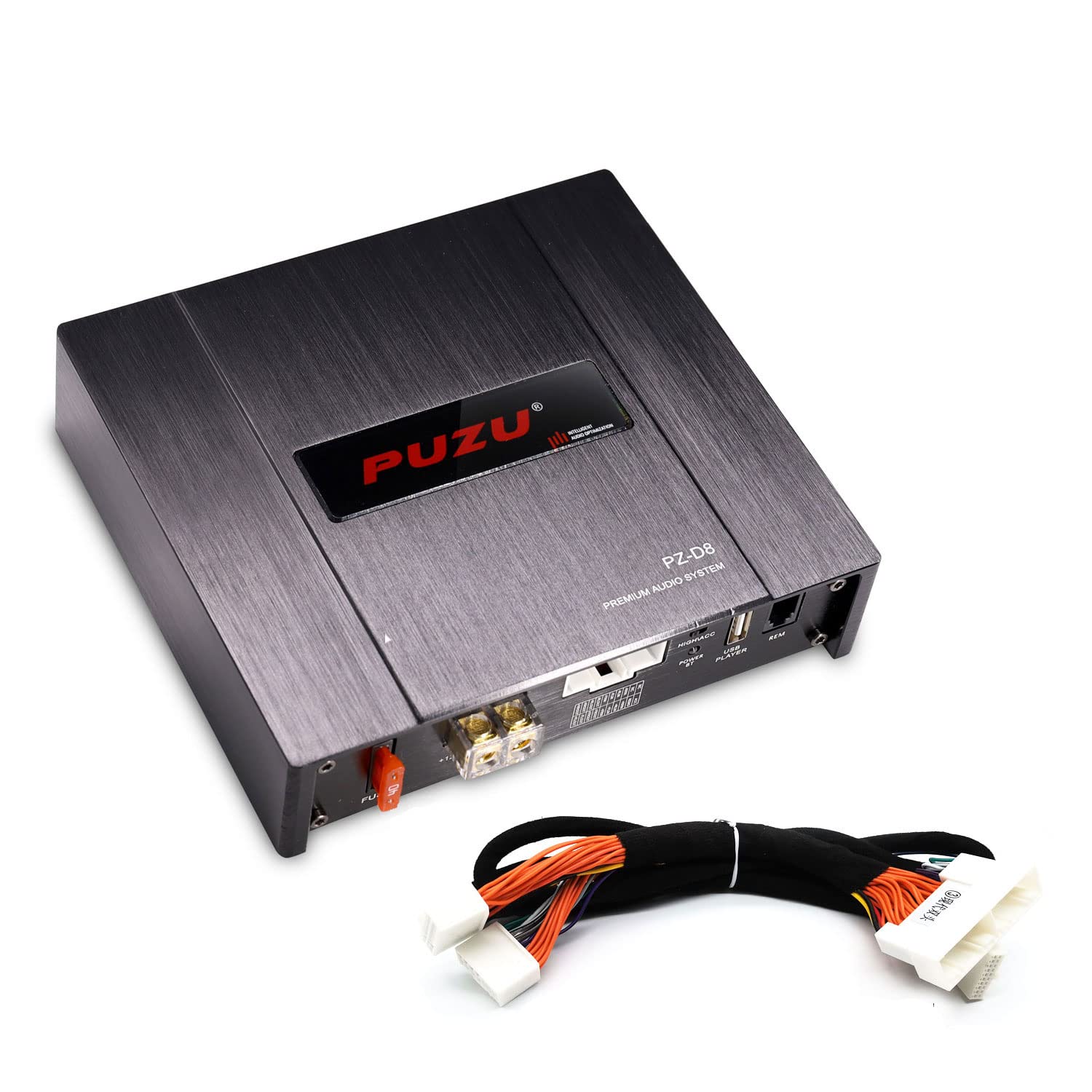 Amazon.co.jp: PUZU PZ-D 8 chカーオーディオプロセッサー搭載アンプ4