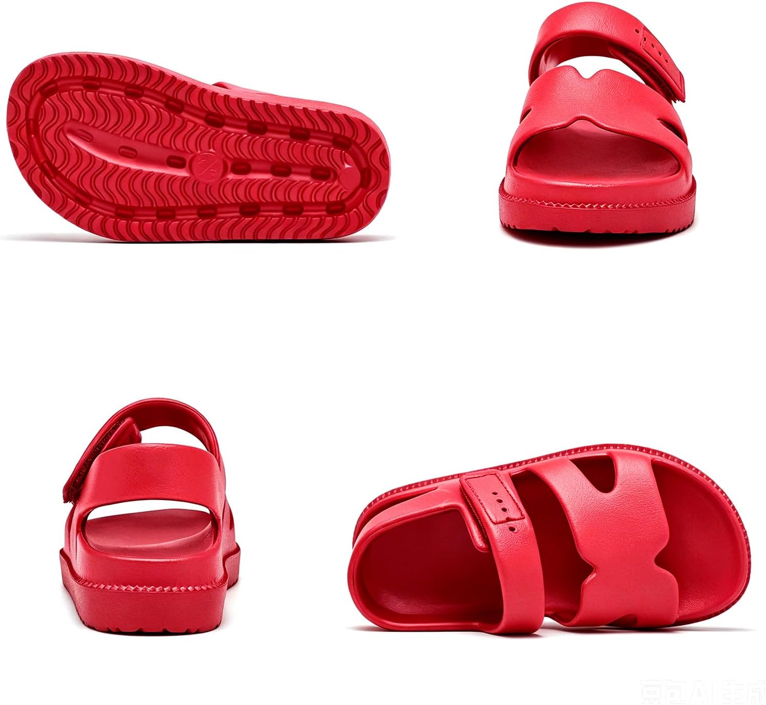 Cubufly Toddler Boys Girls Sandals Buckle Adjustable Eva Water Summer Shoes with Hook Loop Back Strap
