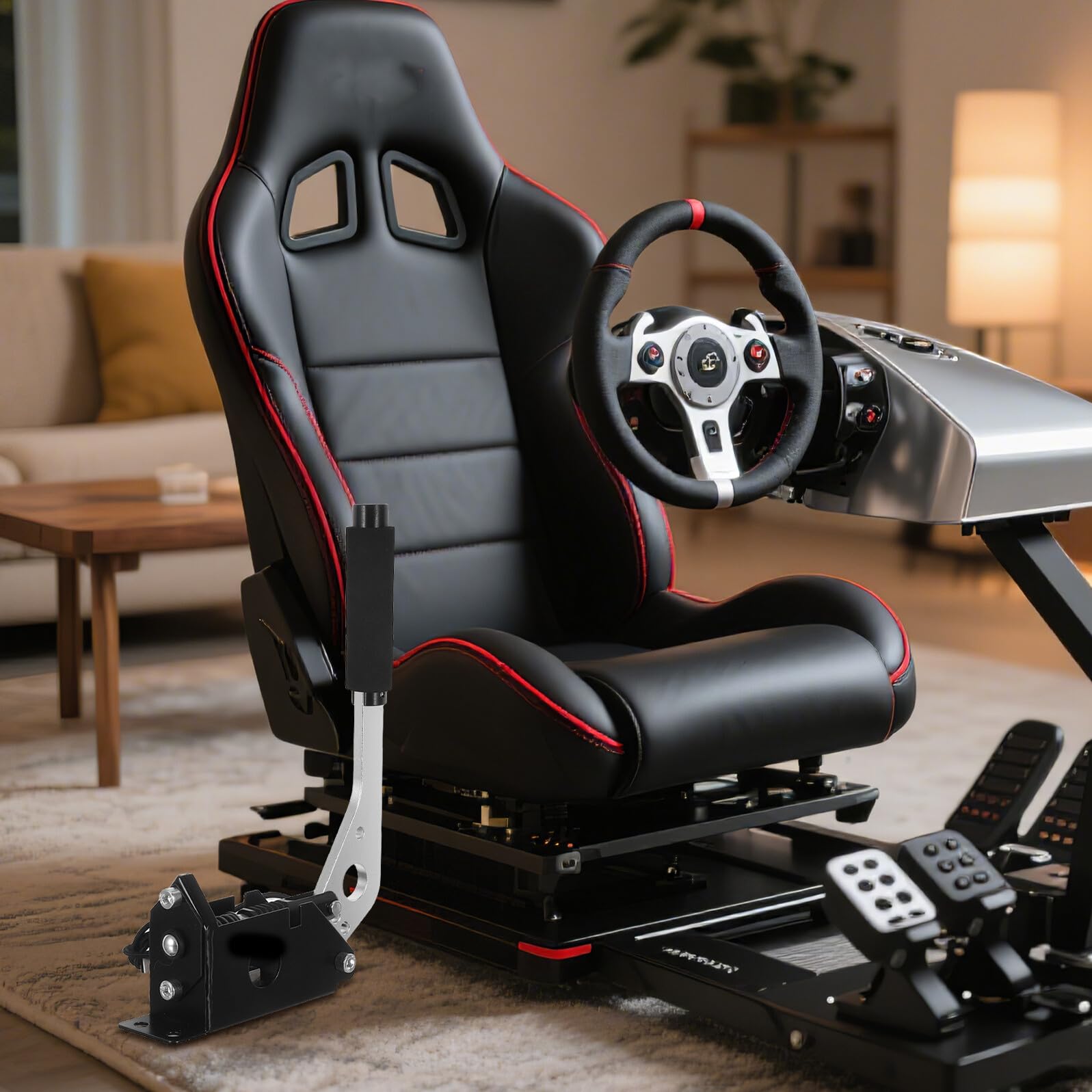 Gadpiparty Hydrauliczny Długi Drążek Ręcznego Hamulca USB Do Gier Wyścigowych Precyzyjny System Hamulca Awaryjnego Do Driftu Kompatybilna z Komputerami Win