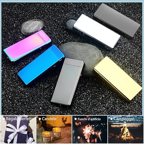 Miniatura 6 de YOZWOO Encendedor de plasma recargable por USB, encendedor eléctrico de llama de alta potencia, encendedor electrónico de arco resistente al viento