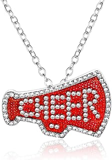 Cheer Necklaces for Teen Girls,Cheer Gifts for Girls,Cute Cheerleading Pendant Necklace Jewelry Birthday Christmas Gifts