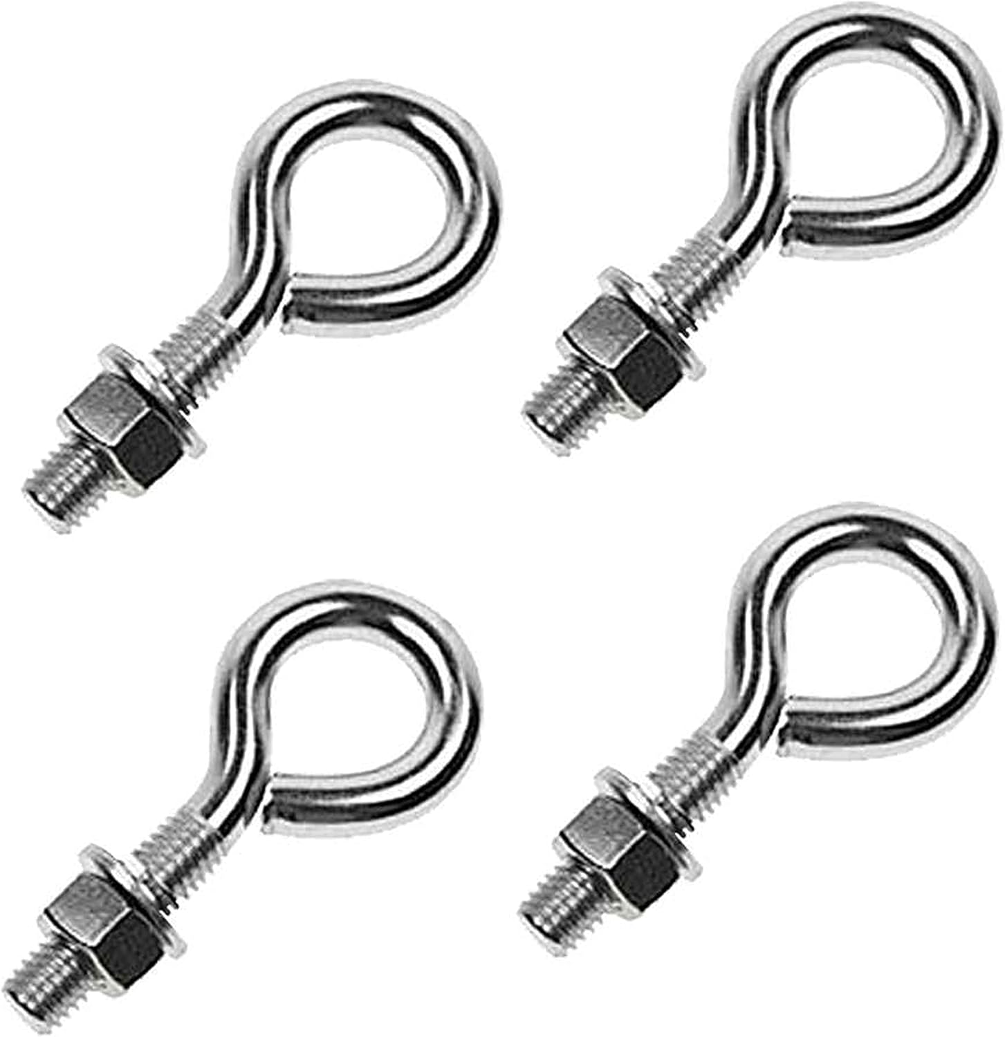 US Cargo Control 3/8" x 3" Stainless Steel Type 316 Non-Welded Eye Bolt - 4 Pack