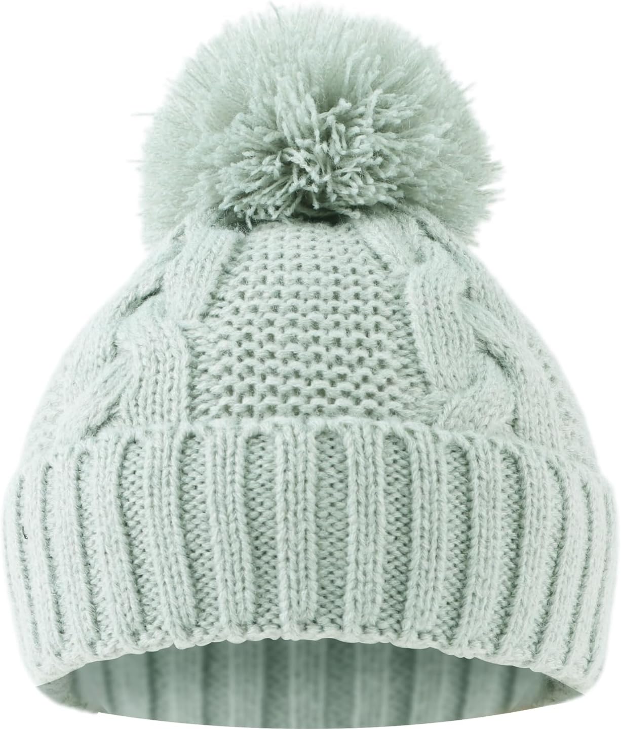 JANGANNSA Winter Knit Baby Hat Twist Warm Beanie for Boys Girls Infant Toddler Baby Beanie with Pompom - Image 3