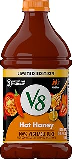 V8 Hot Honey 100% Vegetable Juice, 46 fl oz Bottle