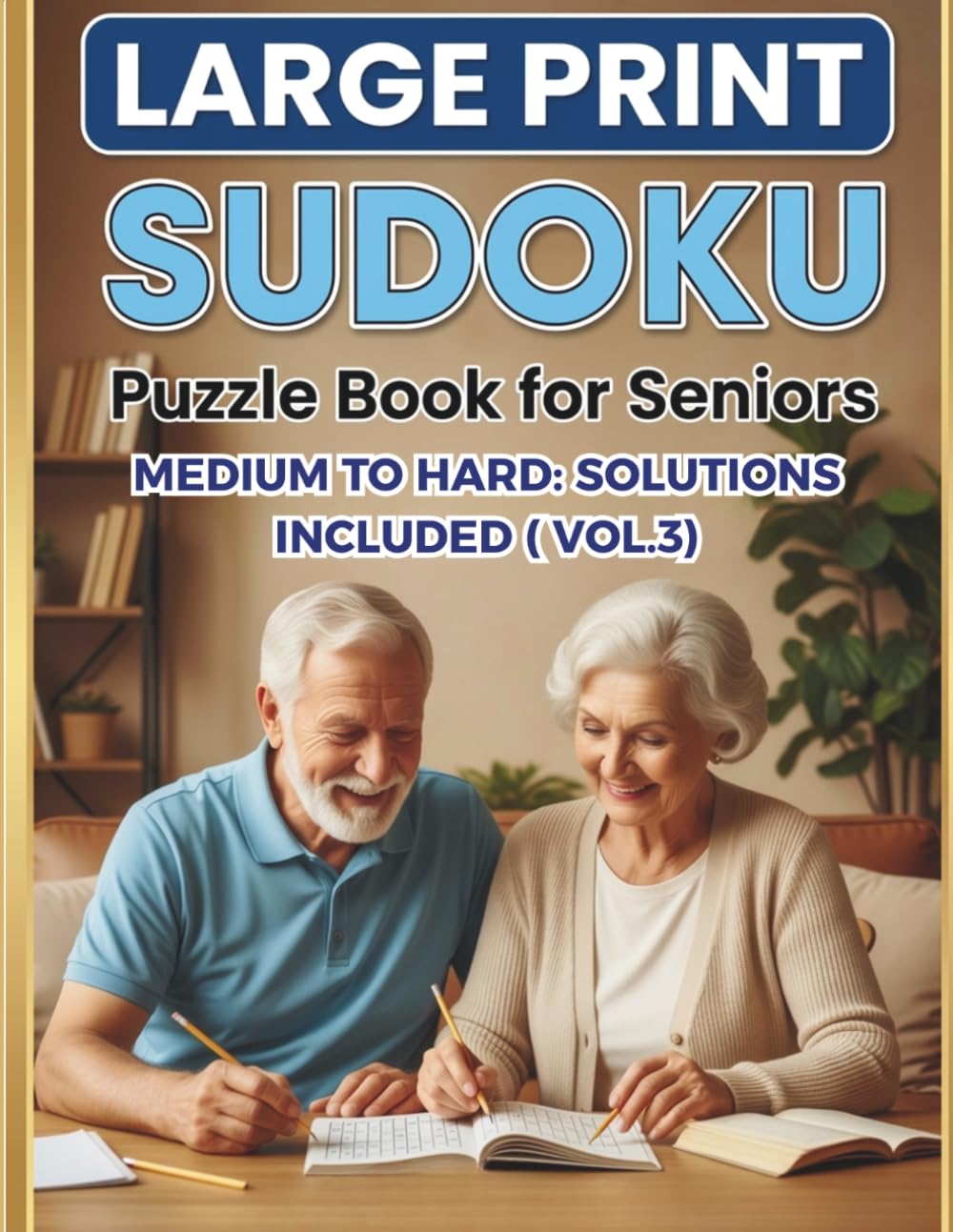 Large Print Sudoku: Puzzle Book For Seniors: Medium to Hard: Solutions Included (Vol.3)