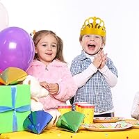 Vista 6 de Fancy Land Coronas de cumpleaños para niños, paquete de 25 unidades, coronas de papel brillante para aula, cumpleaños, escuela, familia, suministros