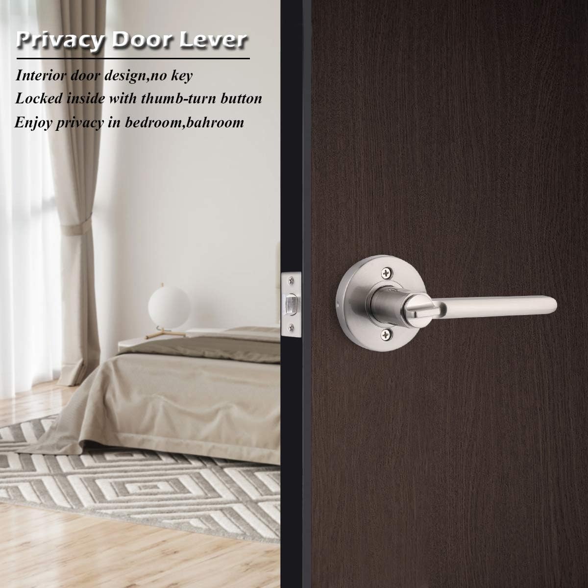 Black Friday Sale 2022 10 Pack Interior Door Handles Privacy Door Knobs, Door Knob for Bed and Bath Privacy Function, Interior Door Use Door Levers in Satin Nickel Flash Sale 10 Pack Interior Door Handles Privacy Door Knobs, Door Knob for Bed and Bath Privacy Function, Interior Door Use Door Levers in Satin Nickel