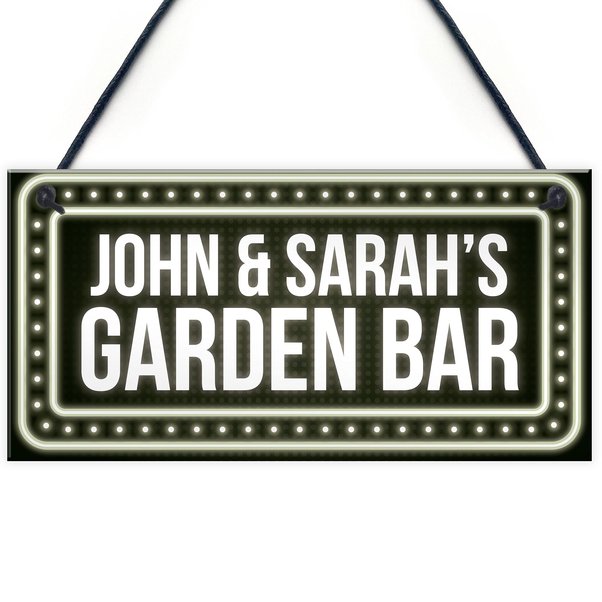 Neon Effect GARDEN BAR Personalised Bar Sign For Home Bar Pub Man Cave