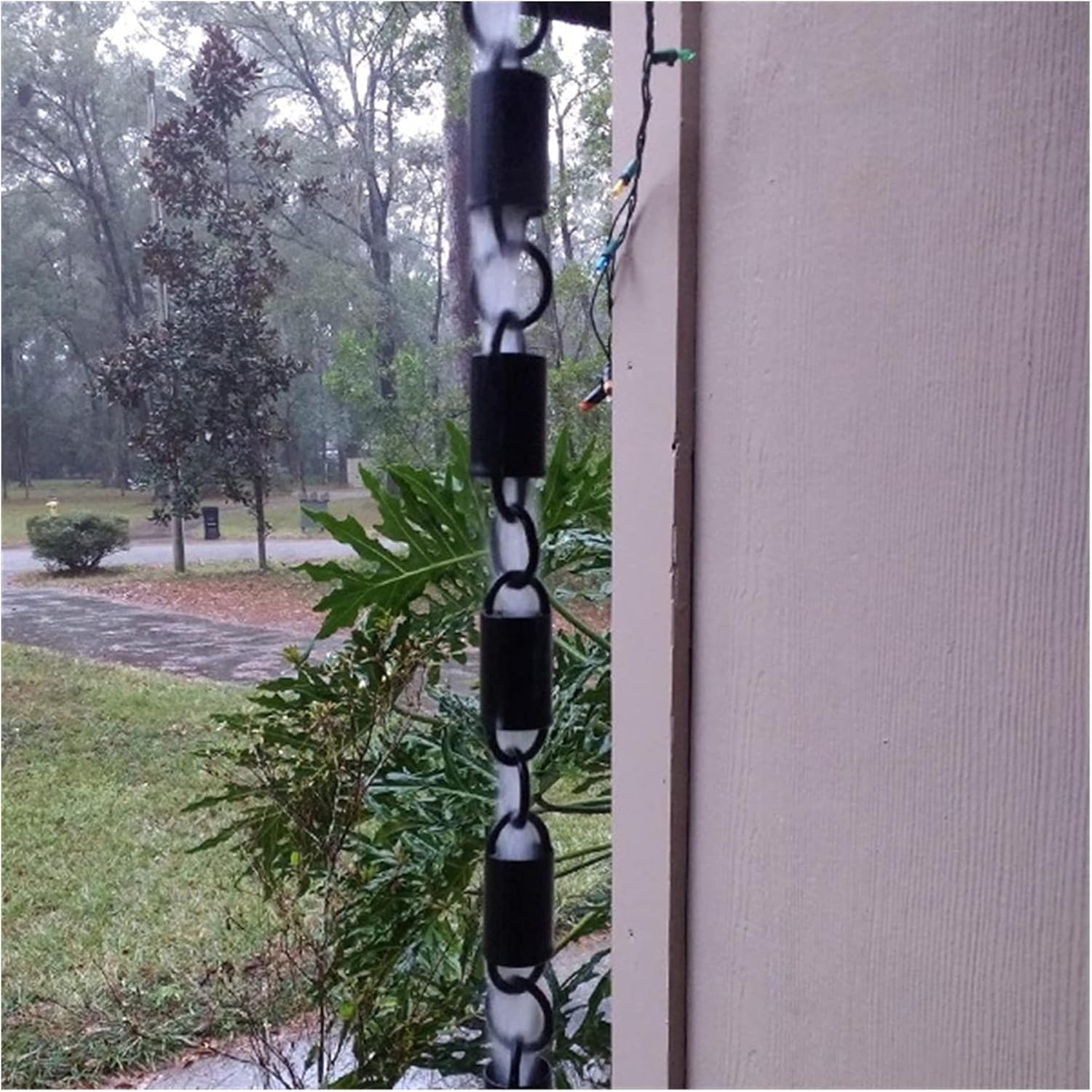 Rain Chains for Gutters Aluminum Alloy Square Rain Chain Drainage Rain Chain Courtyard Decorative Chain Retro Courtyard Special Rain Catchers (Color : D) (C)