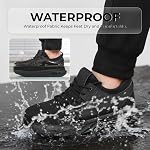 Ulogu Chaussures d'orteil en acier large pour hommes Femmes étanche à l'eau semelle antidérapante sneakers de sécurité confortable poncture proof indestructible
