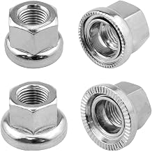 M9 and M10 Bicycle Flange Shaft Nuts 2 Each Bike Nuts Bicycle Axle Nuts for Front and Rear Bicycle Wheels 4pcs