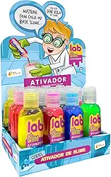 Display de Slime Ativador LAB Slime Doce Brinquedo com 16 Unidades