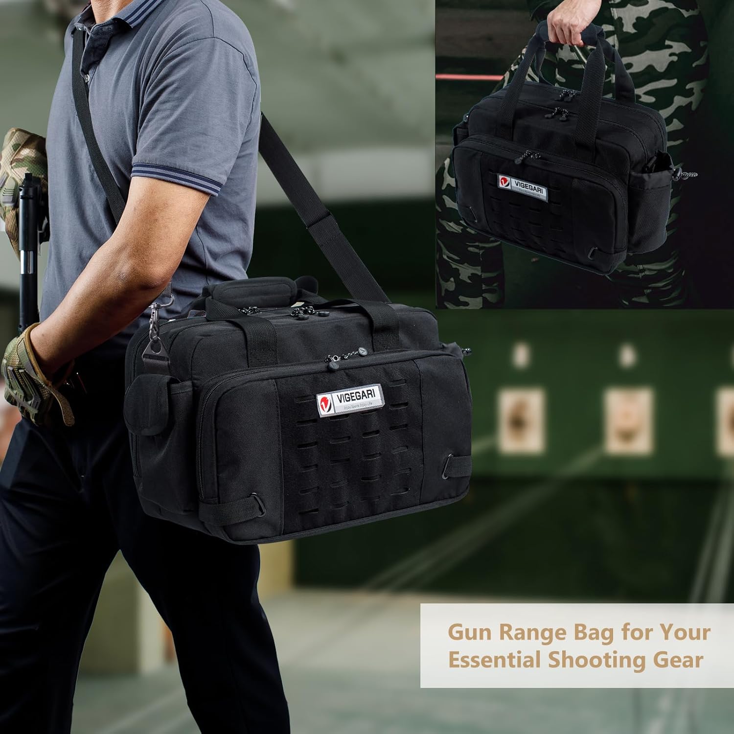 Pistol Shooting Bag - Tactical Handgun Case, Ammo, Gun Carrying Case - Image 6
