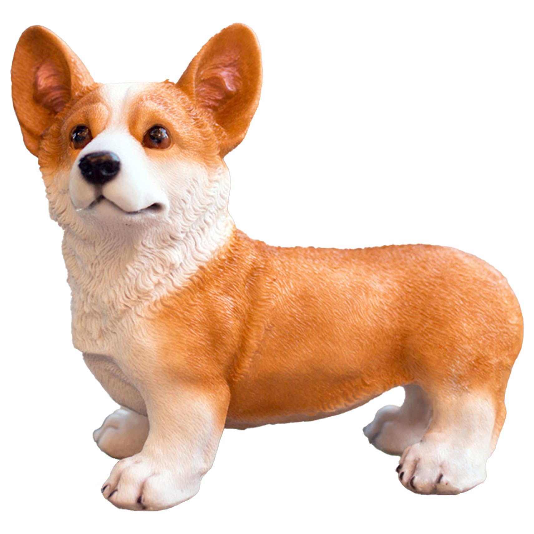 Sculpture de chien en résine aux finitions réalistes d'artisanat
