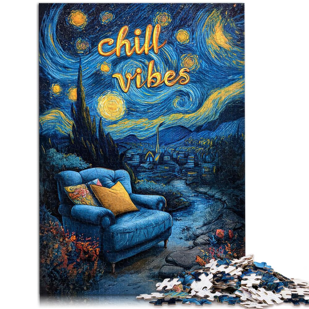 Puzzles pour Adolescents de 2000 pièces Ambiance relaxante de Nuit étoilée Jeu de Quiz est idéal comme Cadeau pour Toute la Famille 70x100cm