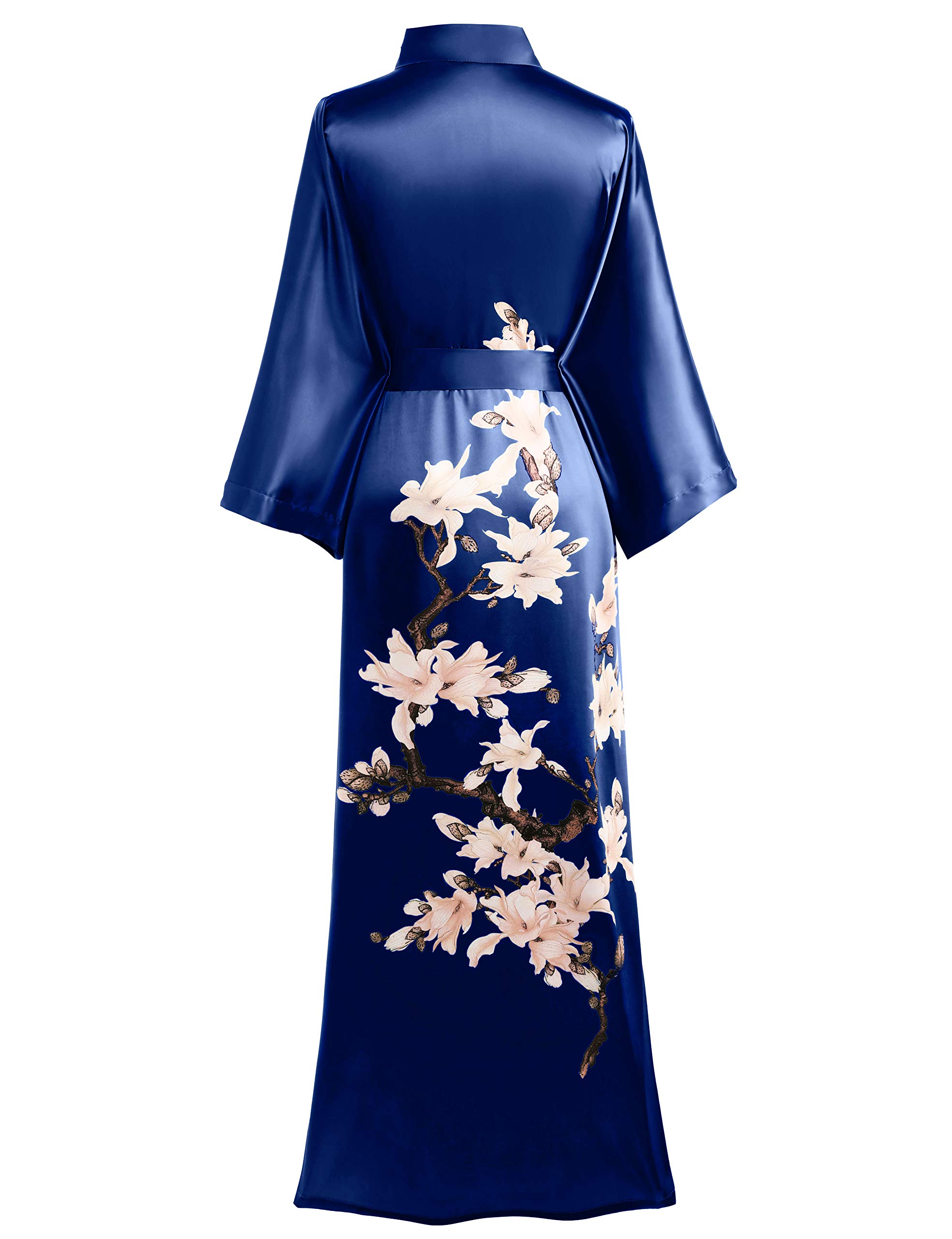 BABEYOND Robe de Chambre Longue Kimono Floral - Chemise de Nuit Femme 53"/135cm
