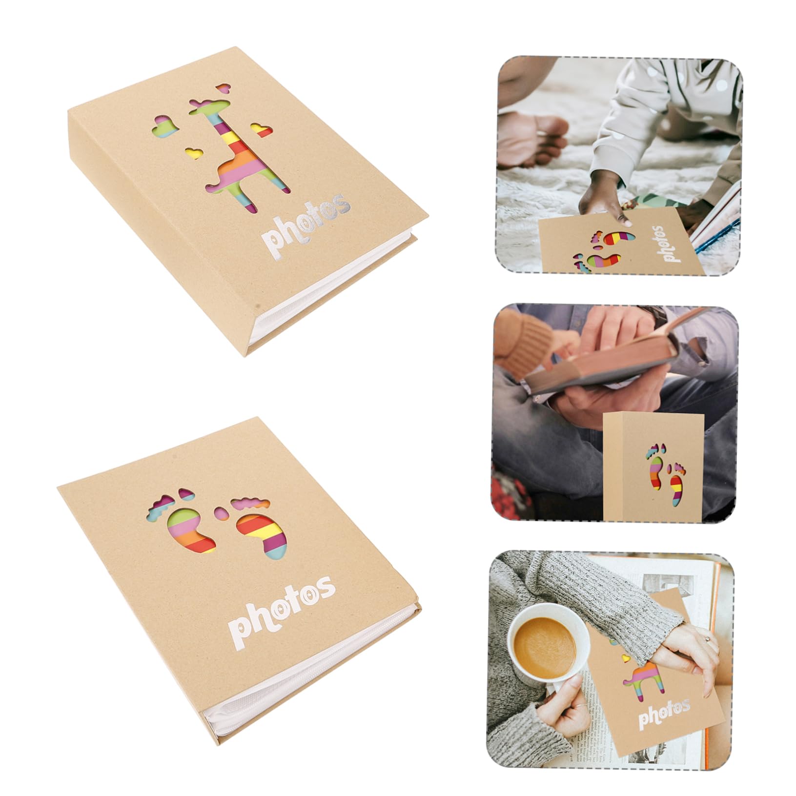 Amosfun 6 Pz Album per bambini album di stoffa neonato fotolibro per bambini diario del album fotografico Album per Fotolibri per bambine fotolibri per neonati Carta