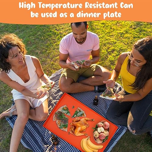 Miniatura 6 de Tapete de silicona resistente de 28 pulgadas para parrilla Blackstone de 28 pulgadas, accesorios para parrilla de 28 pulgadas, alfombrillas de