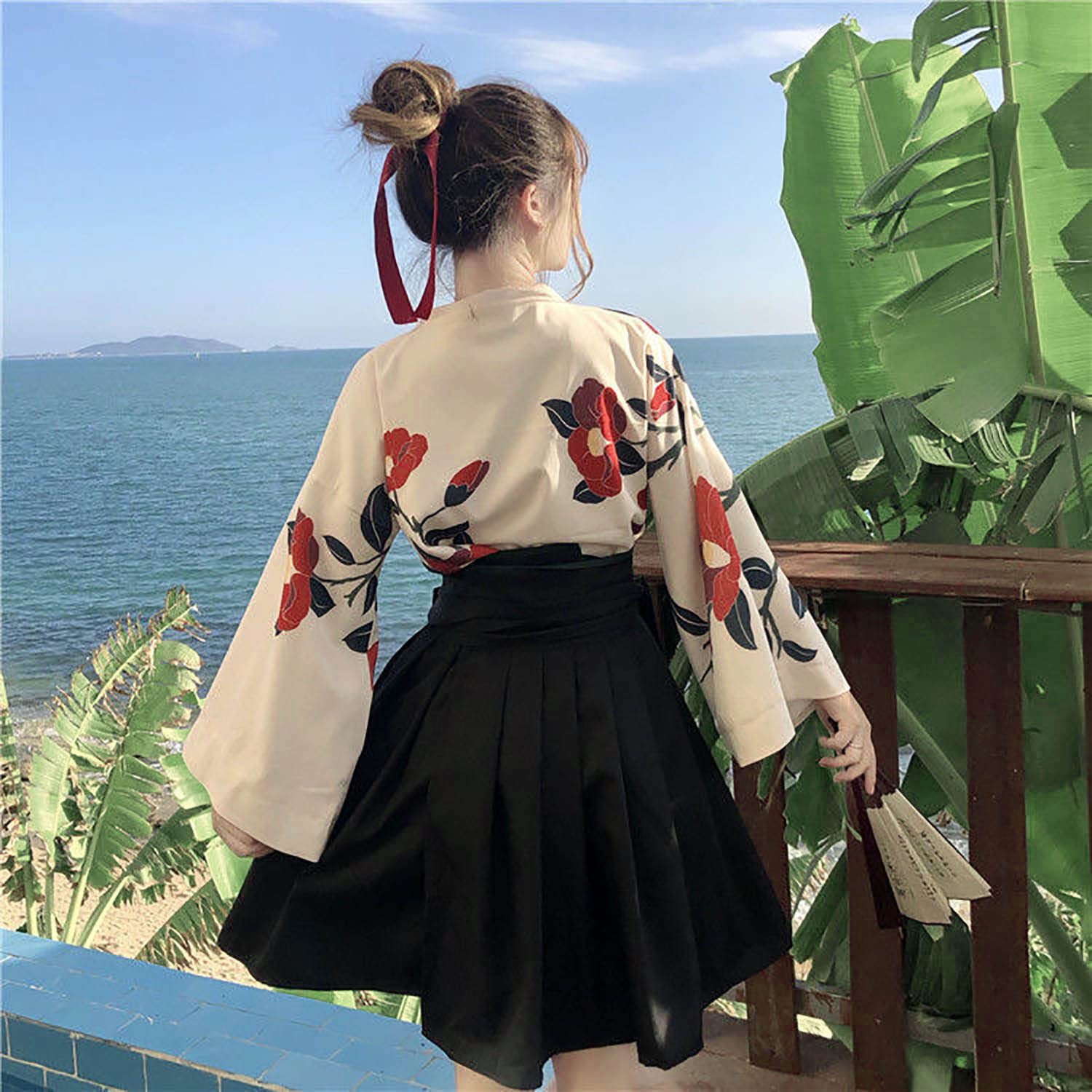 Kimono Japonais Cardigan Ouvert Homme Femme - Yukata Léger Manches Longues - Veste Décontractée D'Extérieur