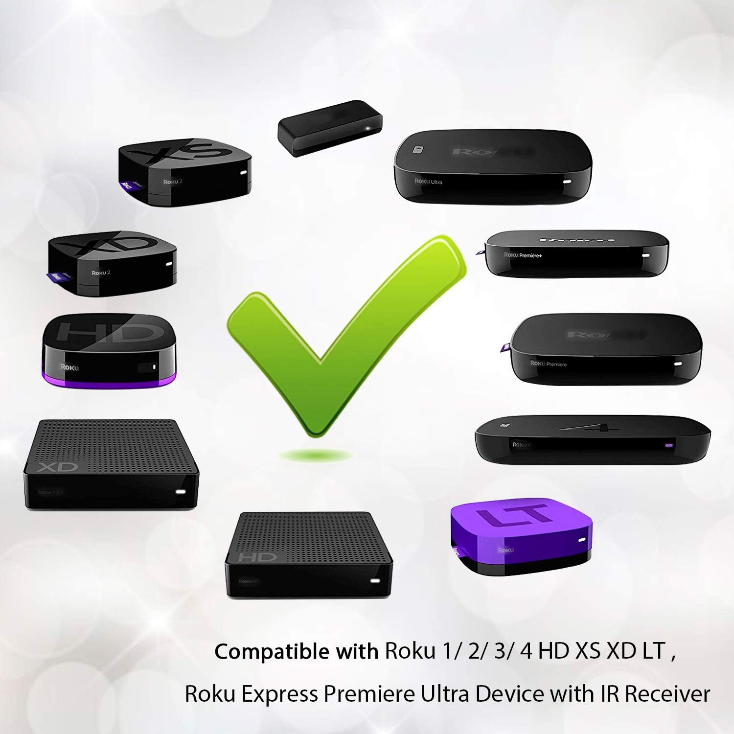 Vinabty New Replaced Remote Control Fit for Roku Streaming Box 1 ( Lt, Hd ) Roku 2 ( Xd, Xs ) and Roku 3 , Roku4 with Instant Replay (Do not work with Roku streaming stick, Roku TV and Roku Game)