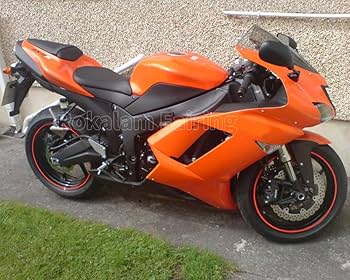 orange  Free Custom For Kawasaki Ninja ZX6R 636 ZX-6R ZX 6R 2007