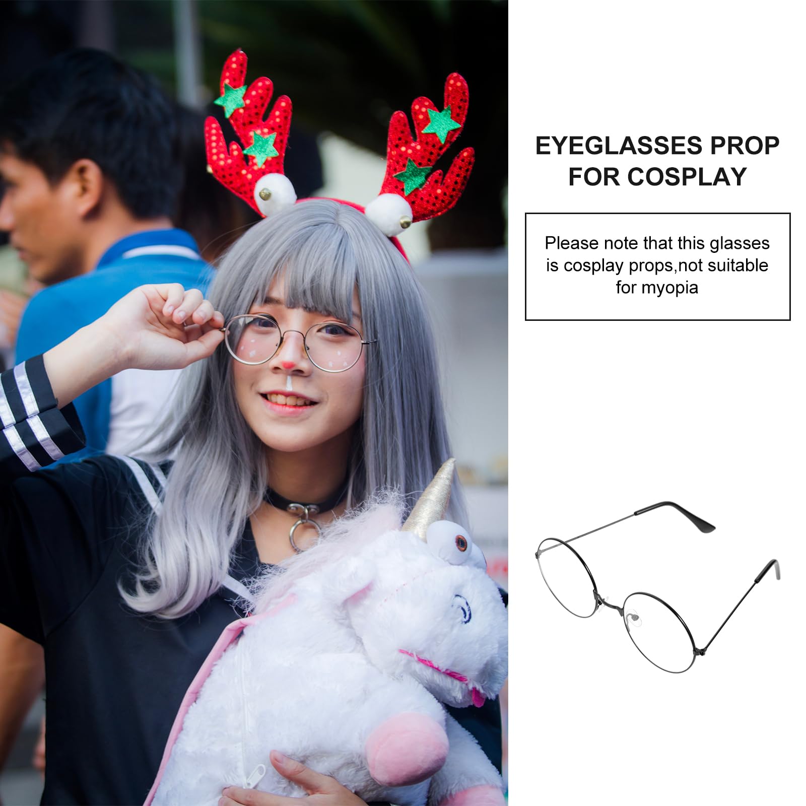 Occhiali Rotondi Retro - Cosplay Harry Potter E Babbo Natale - Foto 9