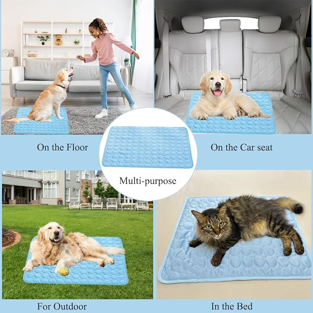 Foto 6 de 7 de OUYULAI Esterilla de refrigeración para perros y gatos, alfombrilla para perros autorefrigerante