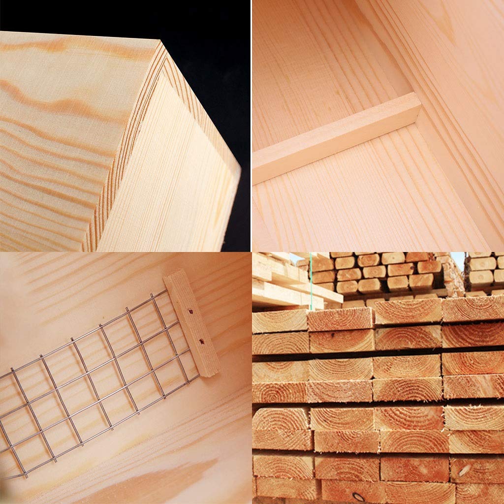 Domek kabina papug, ręcznie robiona drewniana budka lęgowa świetna zabawa dla ptaków (kolor: wiszący po lewej stronie 15 cm)