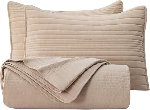 Miniatura 4 de Juego de edredón de tamaño individual, color gris pardo, colcha de microfibra ligera y ultrasuave  Colcha individual de 2 piezas para todas las